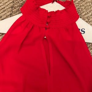 Beautiful elegant red dress.